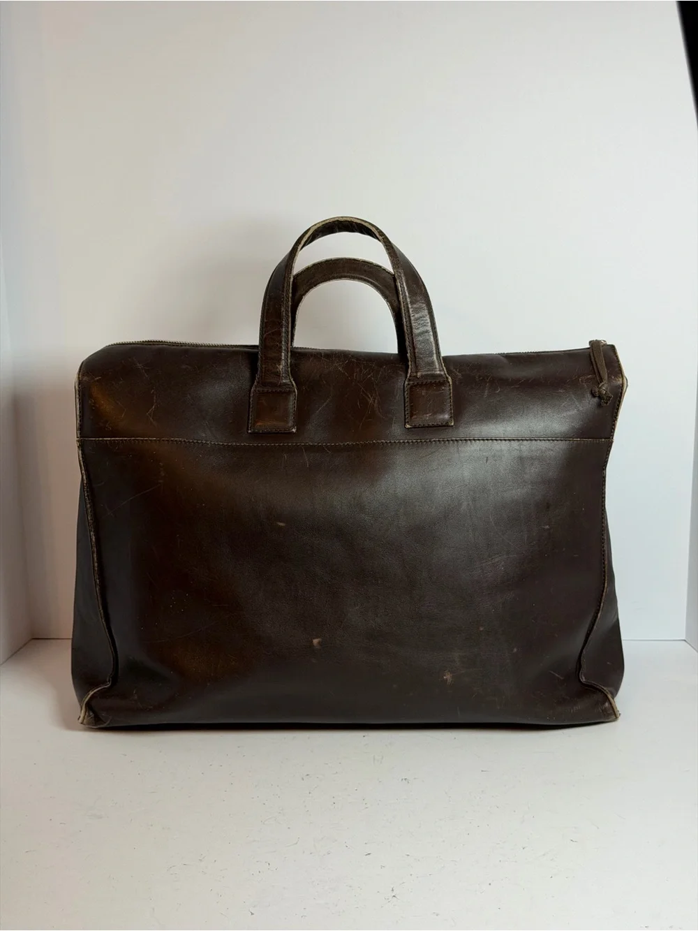Vintage Salvatore Ferragamo Brown Leather Business Bag